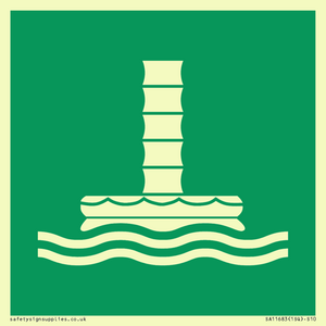 E055 safe condition marine evacuation chute